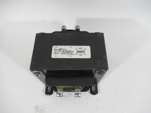 Marcus M3464OT Control Transformer 750VA Pri 400V Sec 120V 1Ph 50/60Hz USED