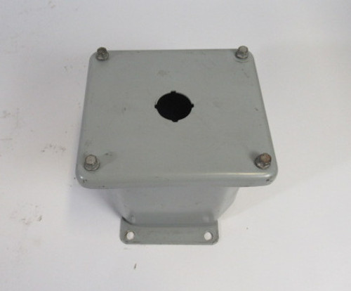 Hoffmann E-D1PBM2 Metal Push Button Enclosure 22.5mm 3.5Hx4"Wx3.75"D USED