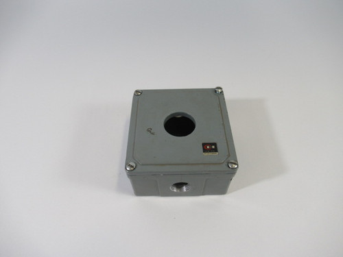 Cutler-Hammer 10250TN1 Pushbutton Enclosure 4"x2-1/8"x3-3/4" Custom Lid USED