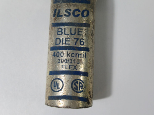 ILSCO CLNS-400-58 Blue Compression Lug 400kcmil 300/313 Flex Die 76 ! NOP !