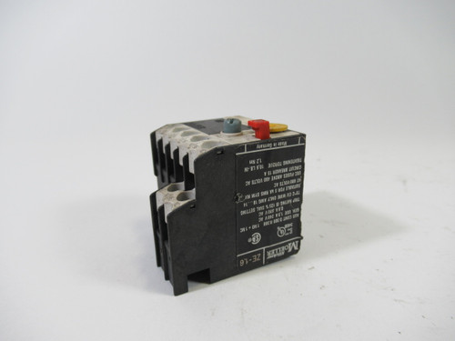 Klockner-Moeller ZE-1.6 Thermal Overload Relay 1.0-1.6 Amps 600VAC USED