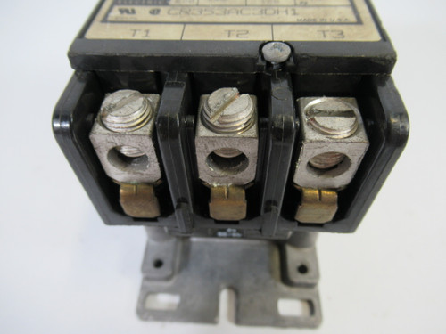 General Electric CR353AC3DH1 Contactor 1Ph 2-Pole or 3Ph 3-Pole 30/40A USED
