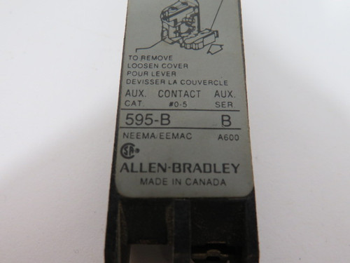 Allen-Bradley 595-B Auxiliary Contact Series B USED