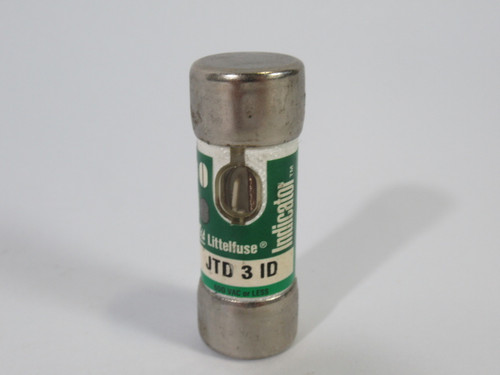 Littelfuse JTD-3-ID Time Delay Fuse W/ Trip Indication 3A 600V Lot of 10 USED
