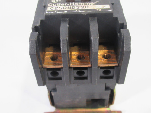Eaton Cutler-Hammer C25DND330 Contactor 30A MISSING SCREWS Series C1 USED
