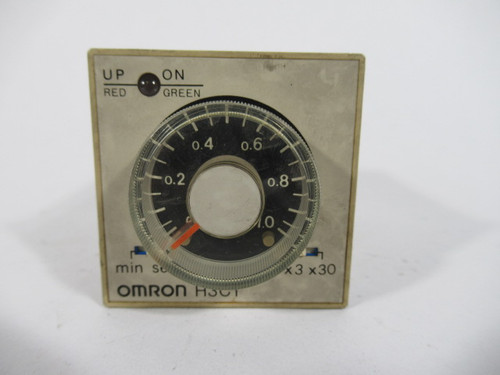 Omron H3CT-8H Time Delay Relay 200/220/240VAC 50/60Hz 0-30Sec/Min USED