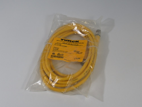 Turck RKC 4.4T-3-RSC 4.4T/S3060 Female M12 to Male M12 Cable 3M 250V 4A NWB