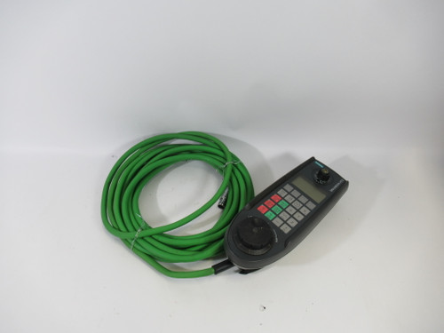 Siemens 6FC5303-0AA0-02AA0 Handheld Terminal w/Cable *Damage to Knob* USED