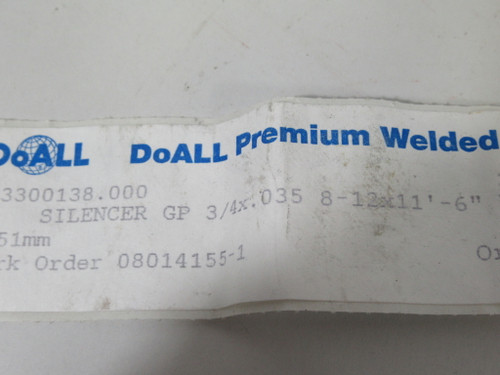 DoAll 303300138.000 Welded Band Saw Blade 138"L 3/4x.035 8-12x11-6" 3-Pk ! NOP !