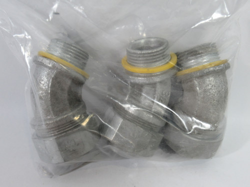 Crouse-Hinds LTB7545 45 DEG Connector w/o Washer 3/4" Lot of 3 USED