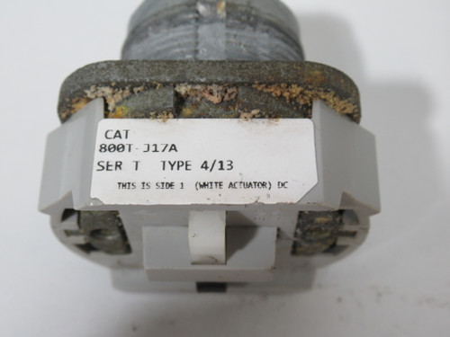 Allen-Bradley 800T-J17A Ser T Selector Switch *Missing Knob & Contact* USED