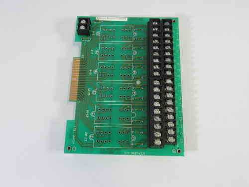 Western Reserve Controls 1781-A6QA 6 Quad Output Module Mounting Board USED
