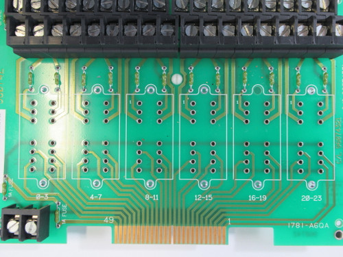 Western Reserve Controls 1781-A6QA 6 Quad Output Module Mounting Board USED