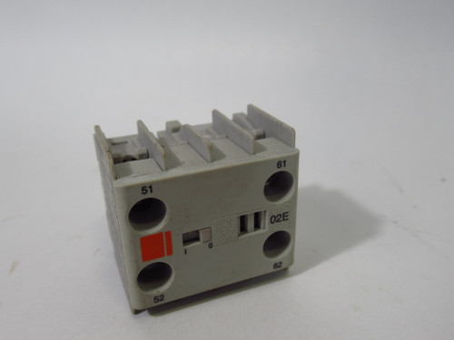 Sprecher + Schuh CS8-P02E Series A Auxiliary Contact Block 2NC USED