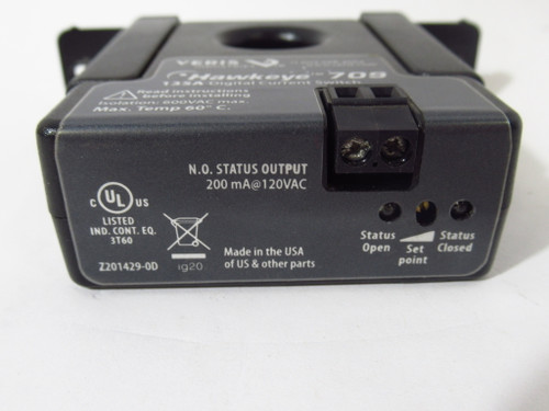 Hawkeye 709 Digital Current Switch w/LED 1-135A 600VAC USED