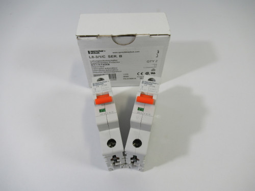 Sprecher + Schuh L8-3/1/C Circuit Breaker SER B 3A 230V 1P 2-Pack ! NEW !