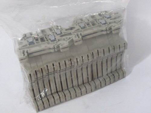 Wieland WT-4-D1/2 Gray Feed Through Terminal Block 30A 300V Lot of 20 USED