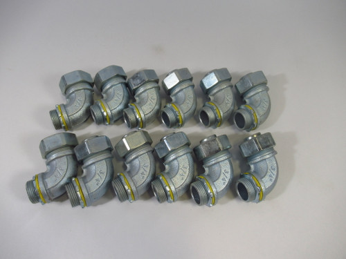 Eaton Crouse-Hinds LT7590 Metallic Conduit Fitting 90Deg 3/4" 12-Pk BOX DMG NEW