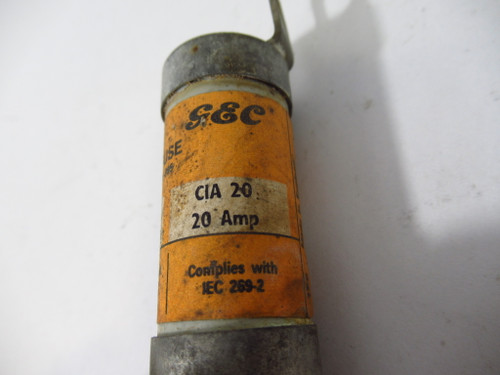 GEC CIA-20 Closed Hole Bolt On Fuse 20A 660V USED