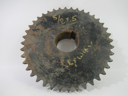 Generic 60-40 Bored Out Sprocket 2-7/16"ID 40T 60 Chain 3/4" Pitch USED