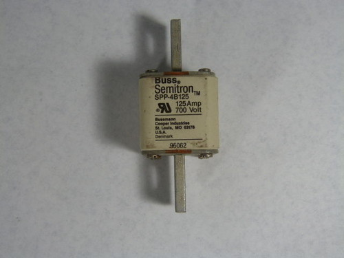 Bussmann SPP-4B125 Semitron Fuse 125A 700V USED