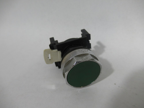 Eaton EM22P3A Green Flush Momentary Push Button 1NO USED