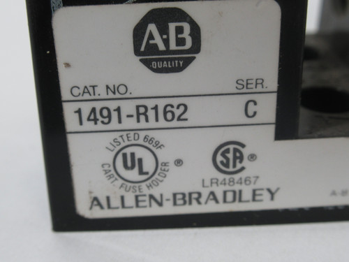 Allen-Bradley 1491-R162 Series C Fuse Holder 30A 600V 2 Pole USED