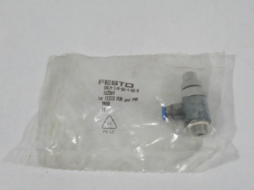 Festo 162964 GRLA-1/8-QS-4-RS-B One-Way Control Valve ! NWB !