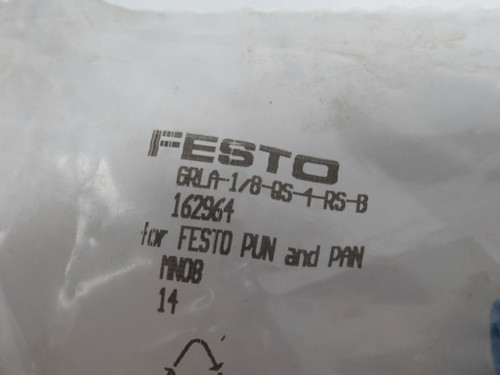 Festo 162964 GRLA-1/8-QS-4-RS-B One-Way Control Valve ! NWB !