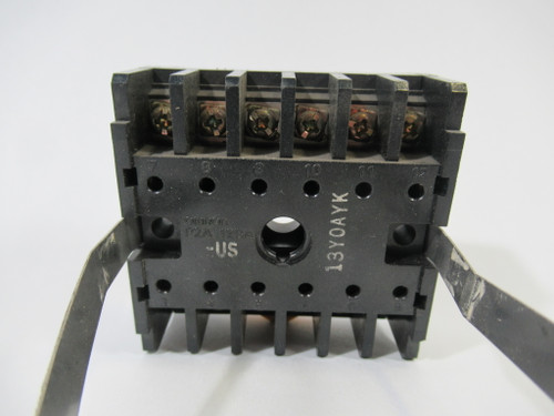 Omron P2A-12BA Relay Socket C/W Clip 12 Pin USED