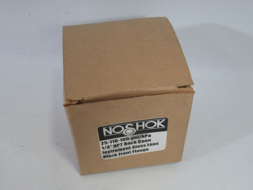 Noshok 25-110-100-psi/kPa Gauge w/Black Front Flange 0-700kPa 0-100 psi ! NEW !