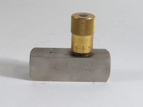 Deltrol Fluid EF30SS Easy Read Flow Control Valve 5000 psi 345 bar 1/2" ! NOP !