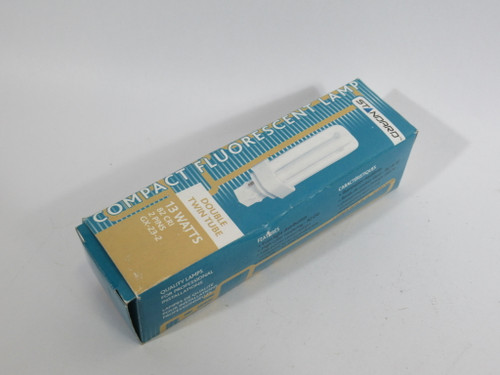 Standard 50979 2-Pin Double Twin Tube Compact Fluorescent 13W 900 Lumens ! NEW !