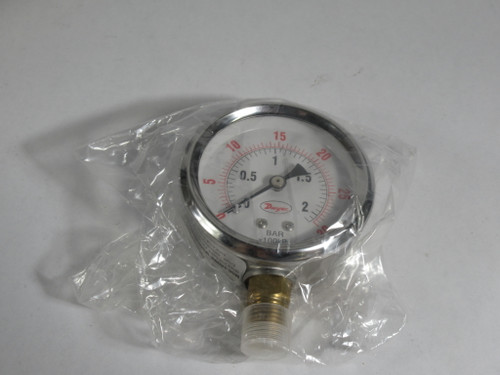 Dwyer SGY-D10322N Industrial Pressure Gauge 0-30 psi 2.5"SS 1/4 NPT ! NEW !