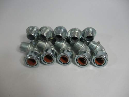 Nesco 1/2 NPT 90-deg EMT Coupling Orange Lot of 10 USED