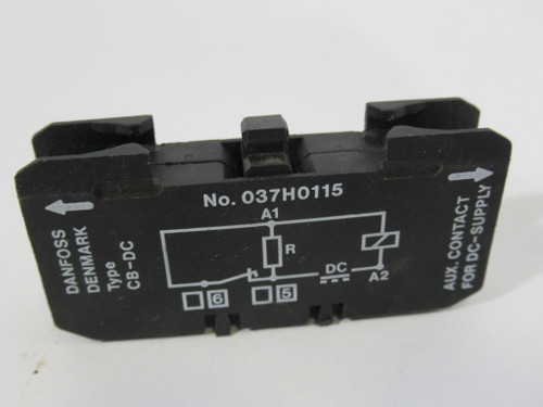 Danfoss 037H0115 Black Auxiliary Contact Type CB-DC USED