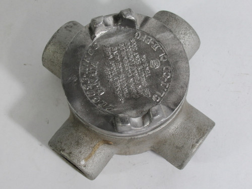 Crouse-Hinds GUAX36 Condulet X Outlet Box With Cover 1" USED