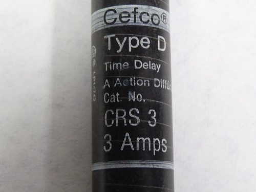 Cefcon CRS-3 Time Delay Fuse 3A 600V USED