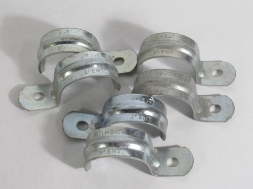 Generic 2"EMT Galvanized Steel 1-Hole Conduit Strap Lot of 6 NOP
