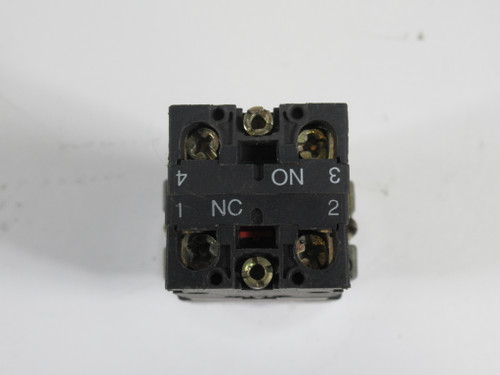Telemecanique ZB2-BW14 Illuminated Push Button 1NC 1NO Red Cap USED