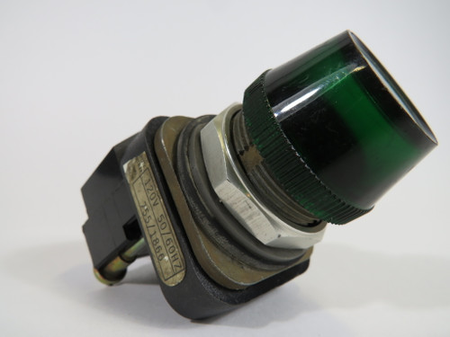 Allen-Bradley 800T-P16G No Ser. Pilot Light 120V 50/60Hz Green No Label USED