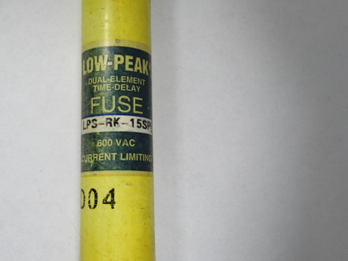Low Peak LPS-RK-15SP Dual Element Time Delay Fuse 15A 600VAC USED
