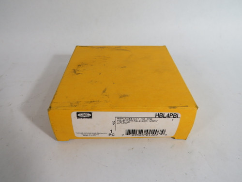 Hubbell HBL4PBI QuadPlex Receptacle Box 4" MISSING COMPONENTS ! NEW !