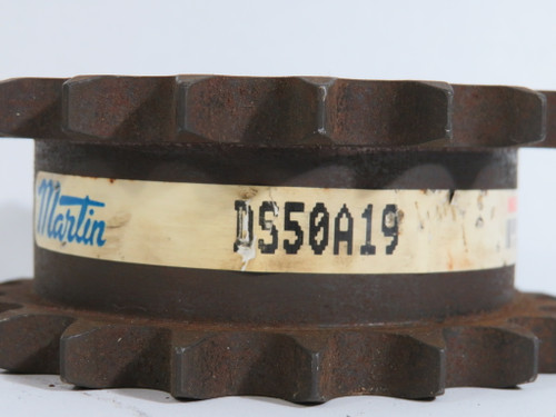 Martin DS50A19 Double Single Sprocket  2-3/4" B 2 Rows 19 Teeth 50C 5/8"P USED