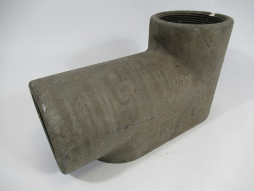 Crouse-Hinds LB87 Iron Alloy LB Conduit Body 3" w/o Cover USED