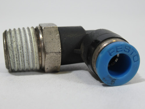 Festo 153047 QSL-1/4-6 Push-in L-Fitting R1/4 6mm USED
