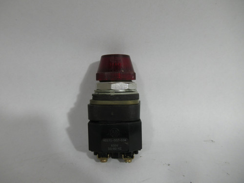 Allen-Bradley 800T-P56R Series T Red Pilot Light 600VAC 50/60Hz USED