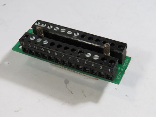 Weco 18.499.061 26 Position Connector Board W/ 25 Pin Connector On Back USED