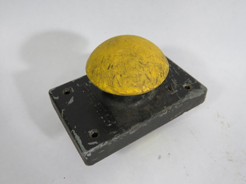 Rees 00662-004-8 Yellow Heavy Duty Mushroom Button *Cosmetic Damage* USED