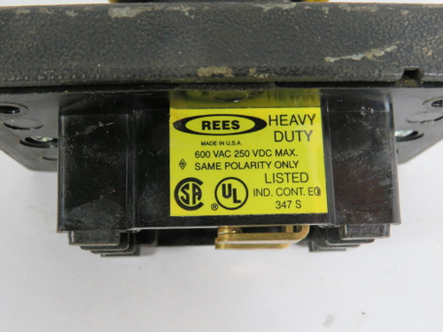Rees 00662-004-8 Yellow Heavy Duty Mushroom Button *Cosmetic Damage* USED